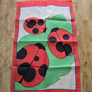 LADYBUG Garden / Window Flag. Quality Large Flag With Appliques